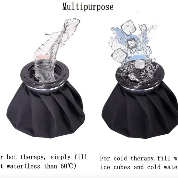 Reusable for Injuries, Pain Relief Hot & Cold Therapy 2 Sizes 6"/11"2 Pack Black - Picture 5 of 7